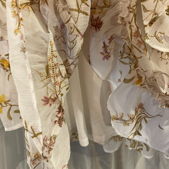 NWOT 1. State Sleeveless Halter Tiered Florals Mini Dress - Picture 6 of 9